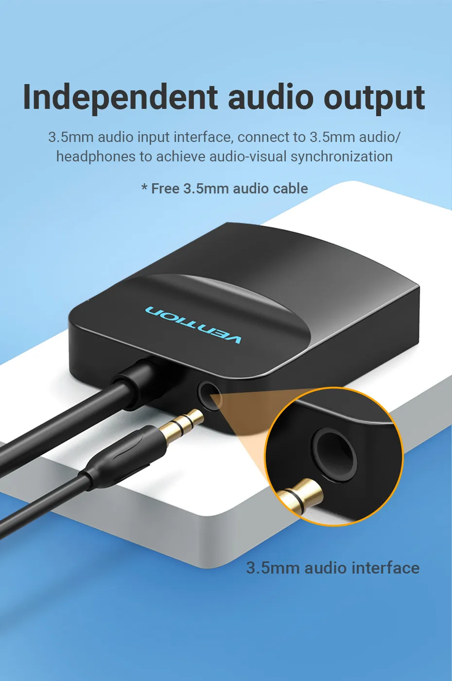 Buy VENTION 42154 HDMI to VGA Converter 1080P Digital to Analog Adapter with Audio Port Online in Pakistan - UGREEN PK