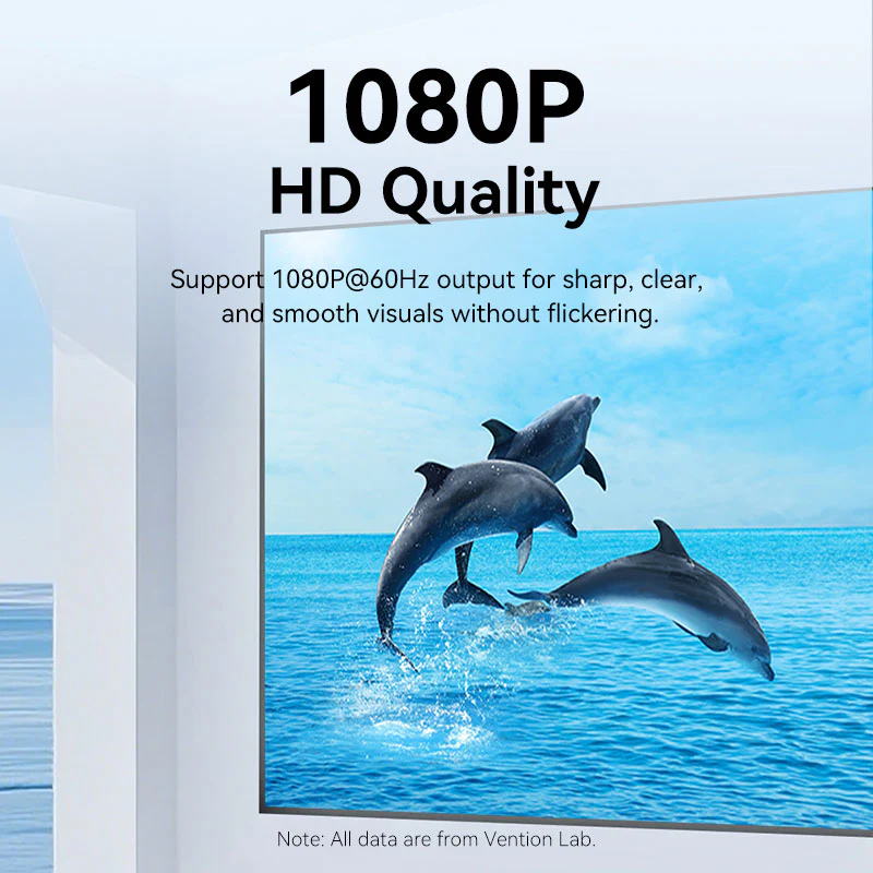 VENTION VGA to HDMI Converter with Female Micro USB and Audio Port