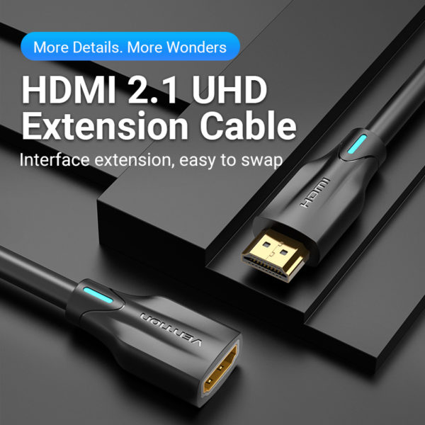VENTION AHBBH HDMI 2.1 EXTENSION CABLE 2M BLACK