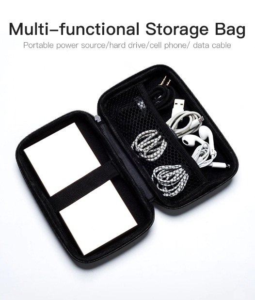 VENTION KBJB0 Premium Protective Organizer Pouch for Power Banks, Cables, Chargers, Small Gadgets