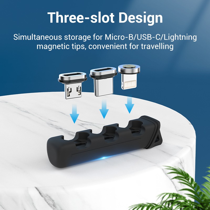 VENTION KBUB0 3-SLOT MAGNETIC CONNECTOR STORAGE CASE