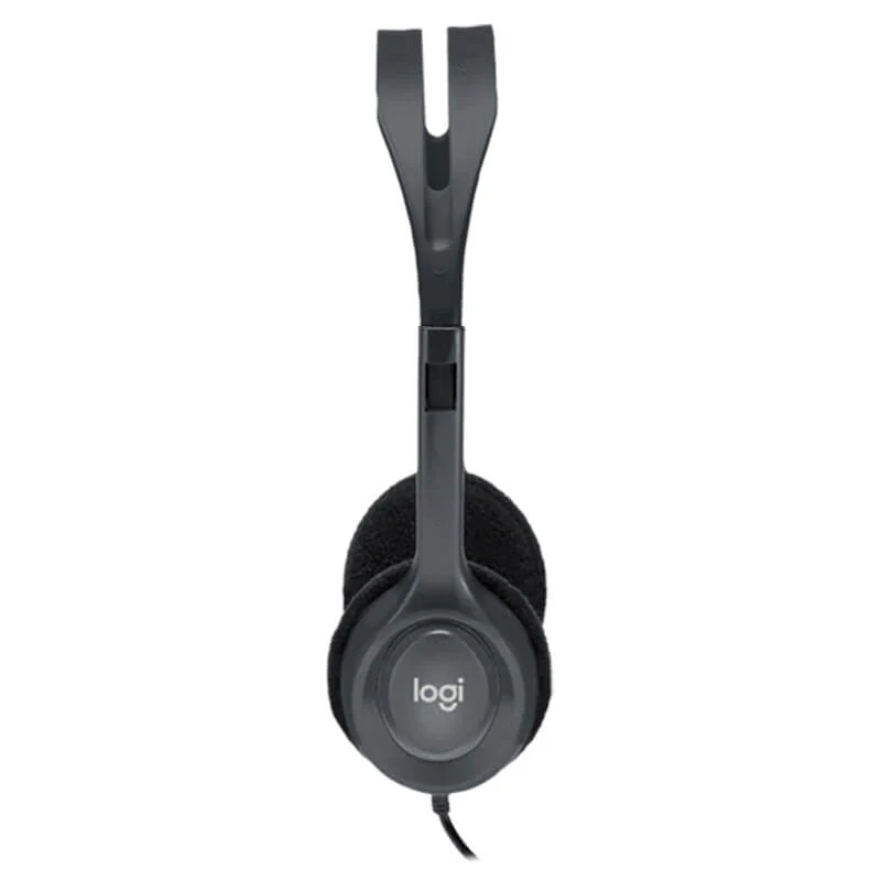 Logitech H111 Stereo Headset with Noise-Canceling Microphone 3.5mm Jack for PC, Laptop, Smartphone, Tablet