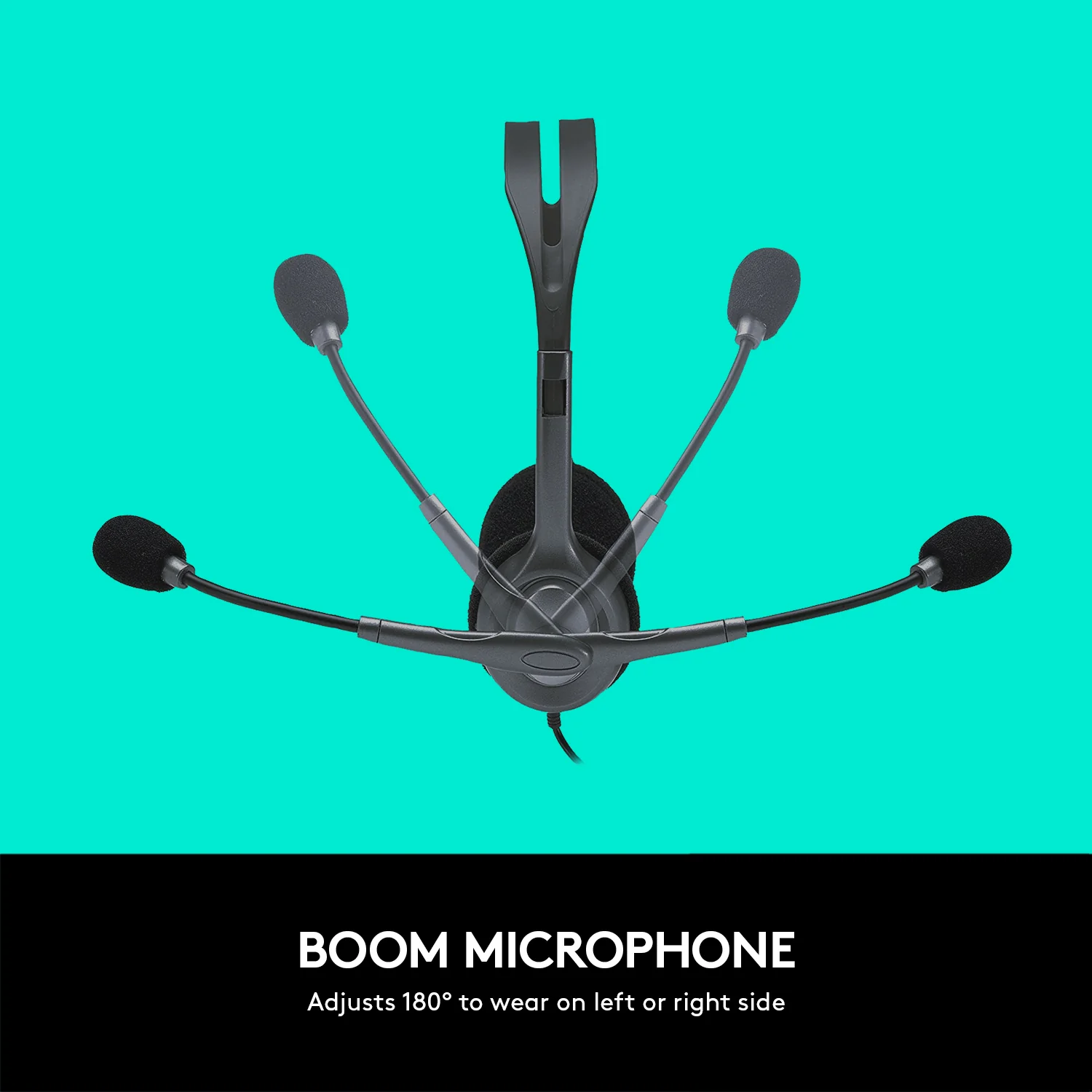Logitech H111 Stereo Headset with Noise-Canceling Microphone 3.5mm Jack for PC, Laptop, Smartphone, Tablet