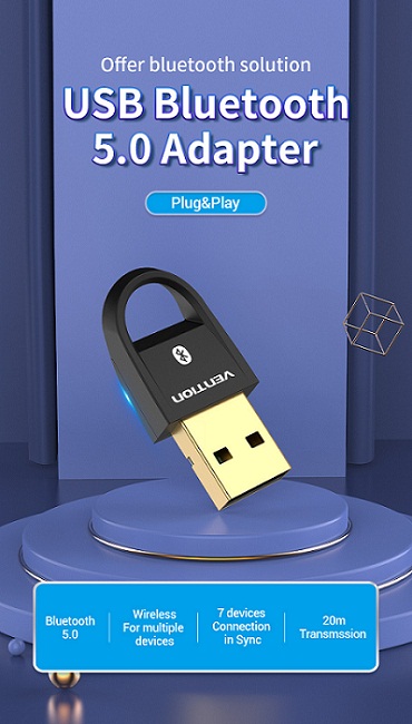 VENTION CDSBO USB BLUETOOTH 5.0 ADAPTER BLK