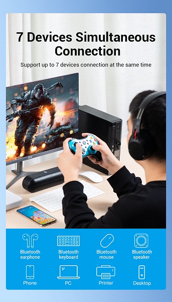 VENTION CDSBO USB BLUETOOTH 5.0 ADAPTER BLK