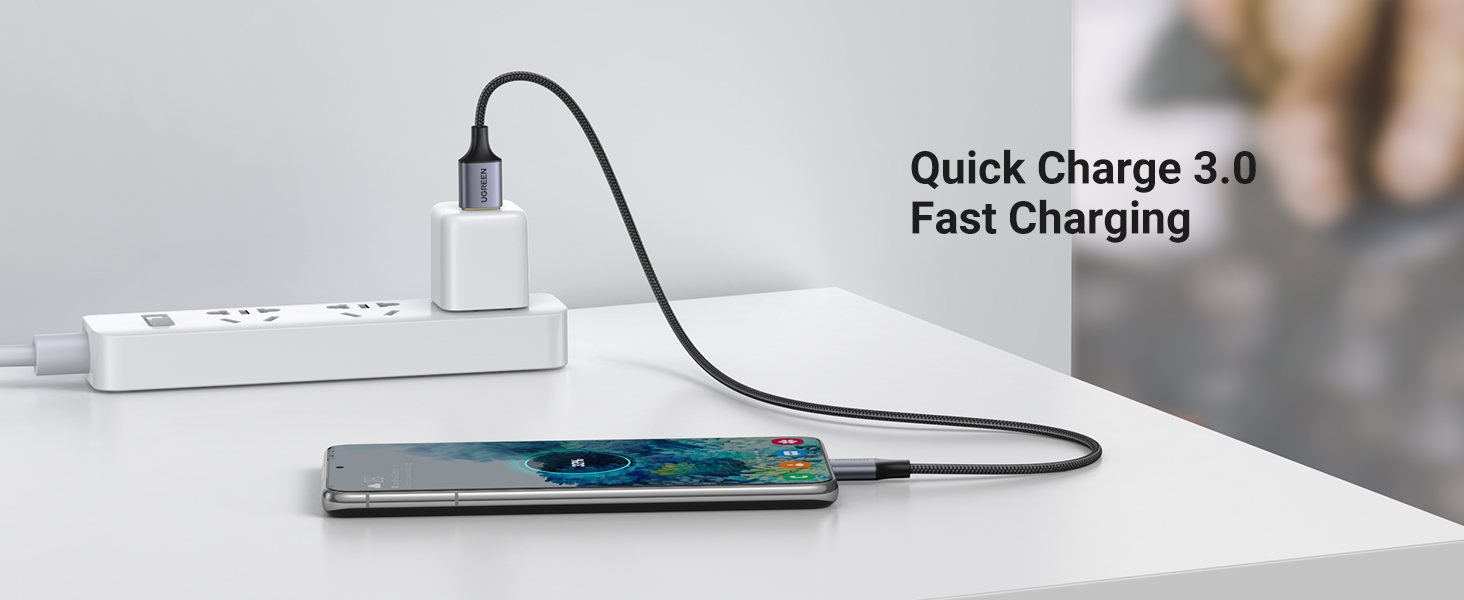 UGREEN 20288 USB A to USB C 3.0 (2 Meter) Cable 5Gbps USB C Cable Fast Charge Compatible with iPhone 15 UGREEN 20288 USB A to USB C 3.0 (2 Meter) Cable 5Gbps USB C Cable Fast Charge Compatible with iPhone 15
