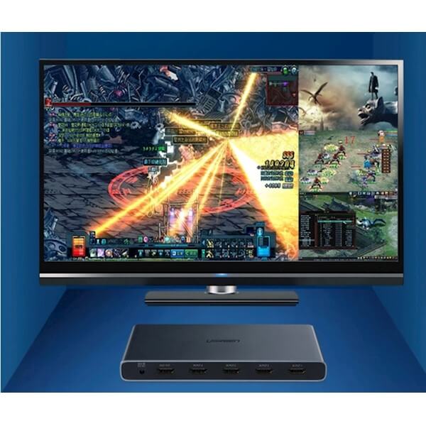 UGREEN 50745 HDMI Splitter 4x1 Quad Multi-Viewer Switch