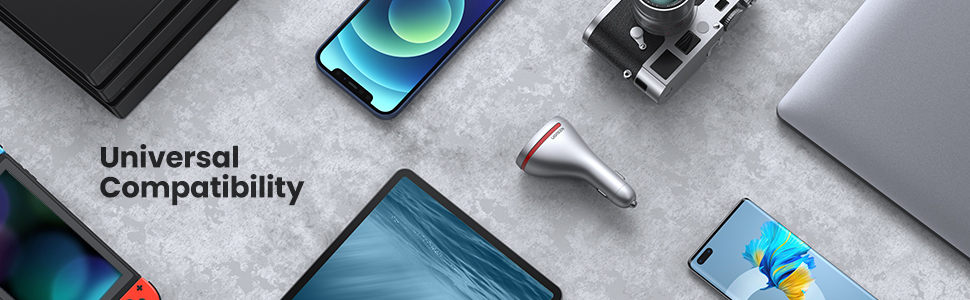 UGREEN 60712 Dual Port Single Extension PD 84W Car Charger UGREEN 60712 Dual Port Single Extension PD 84W Car Charger