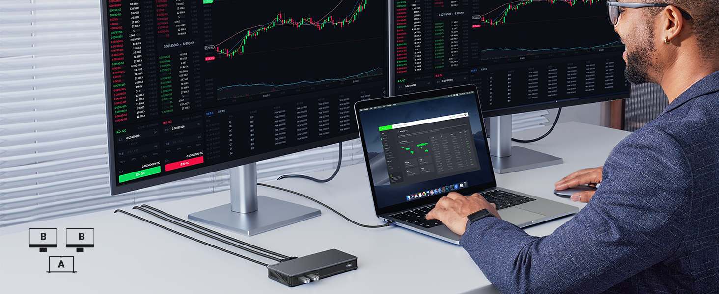 UGREEN 90912 Revodok Pro 209 USB C Triple Display Docking Station 9-in-1 Dual Monitor 4K@60Hz UGREEN 90912 Revodok Pro 209 USB C Triple Display Docking Station 9-in-1 Dual Monitor 4K@60Hz