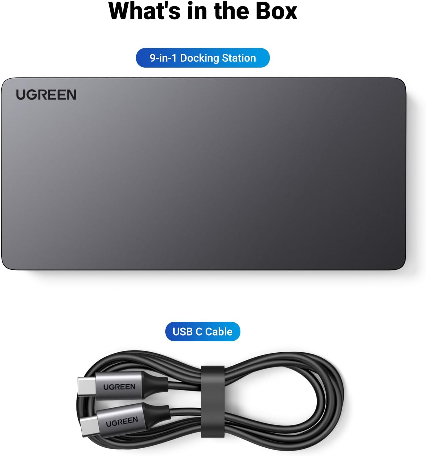 UGREEN 90912 Revodok Pro 209 USB C Triple Display Docking Station 9-in-1 Dual Monitor 4K@60Hz