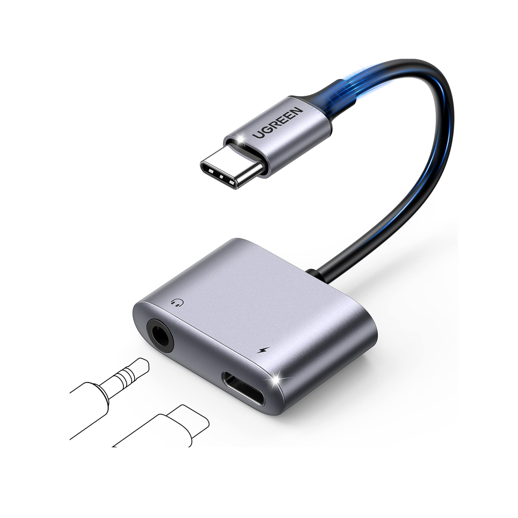 UGREEN 60164 USB-C to Aux 3.5mm Audio With PD Adapter for PUBG Mobile