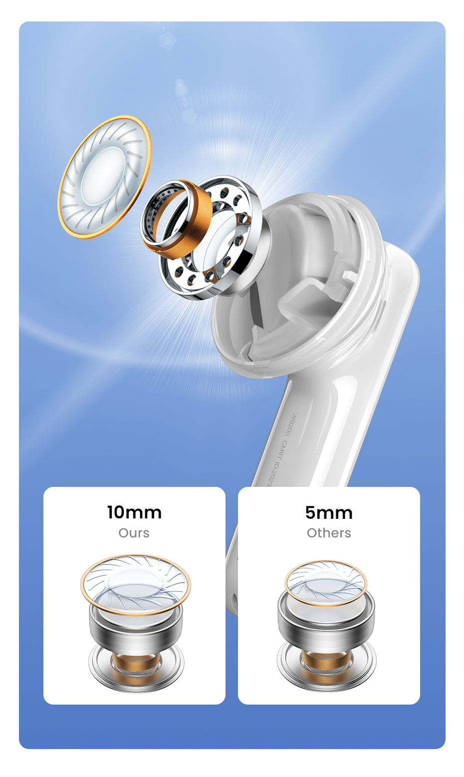 UGREEN 15158 HiTune T6 ANC TWS Wireless Earbuds with Active Noise Cancellation, Hi-Res LDAC, Bluetooth 5.3 Perfect for iPhone 17 Pro Max
