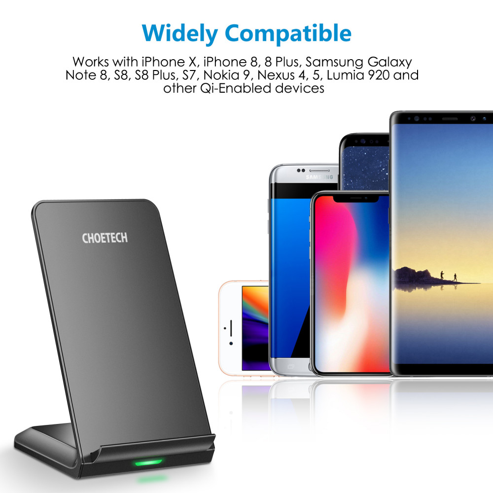 CHOETECH T524S 10W7.5W Fast Wireless Charging Stard