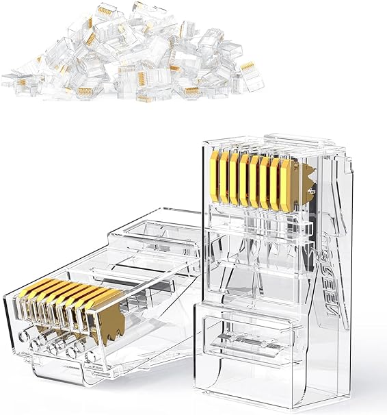 UGREEN 50962 RJ45 CAT6 Gold Plated Connectors (50 Pieces)