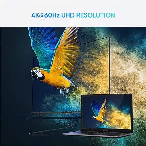 UGREEN 50530 Angled USB C to HDMI 4K Cable Nylon Braided (2 Meter)