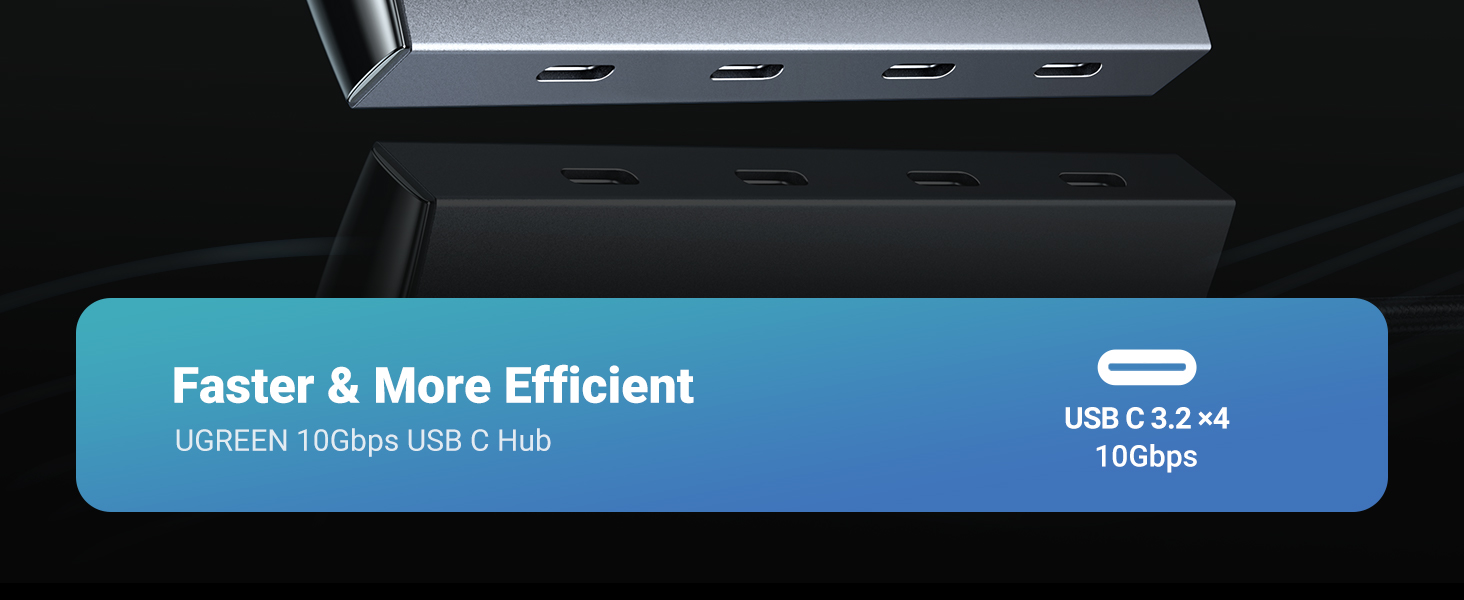 UGREEN 15651 USB C Hub Gen2 10Gbps 4 Ports USB-C 3.2 High-Speed USB-C Multiport Splitter UGREEN 15651 USB C Hub Gen2 10Gbps 4 Ports USB-C 3.2 High-Speed USB-C Multiport Splitter