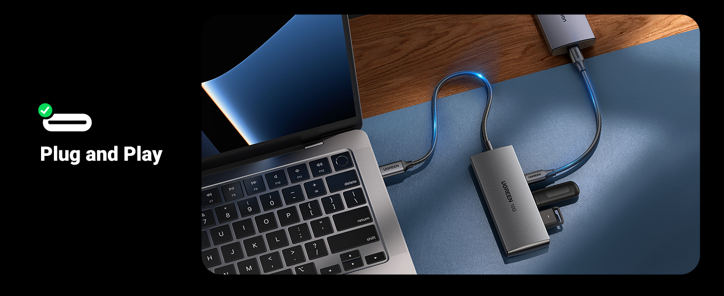 UGREEN 15651 USB C Hub Gen2 10Gbps 4 Ports USB-C 3.2 High-Speed USB-C Multiport Splitter UGREEN 15651 USB C Hub Gen2 10Gbps 4 Ports USB-C 3.2 High-Speed USB-C Multiport Splitter