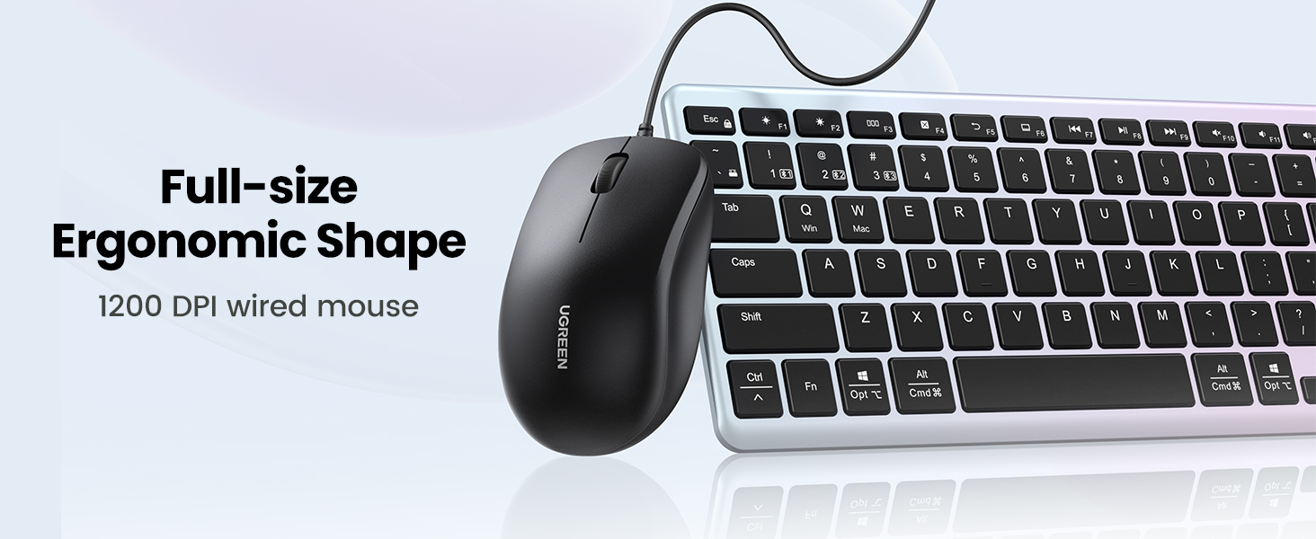 UGREEN 90789 USB Wired Computer Mouse with Ergonomic Design UGREEN 90789 USB Wired Computer Mouse with Ergonomic Design