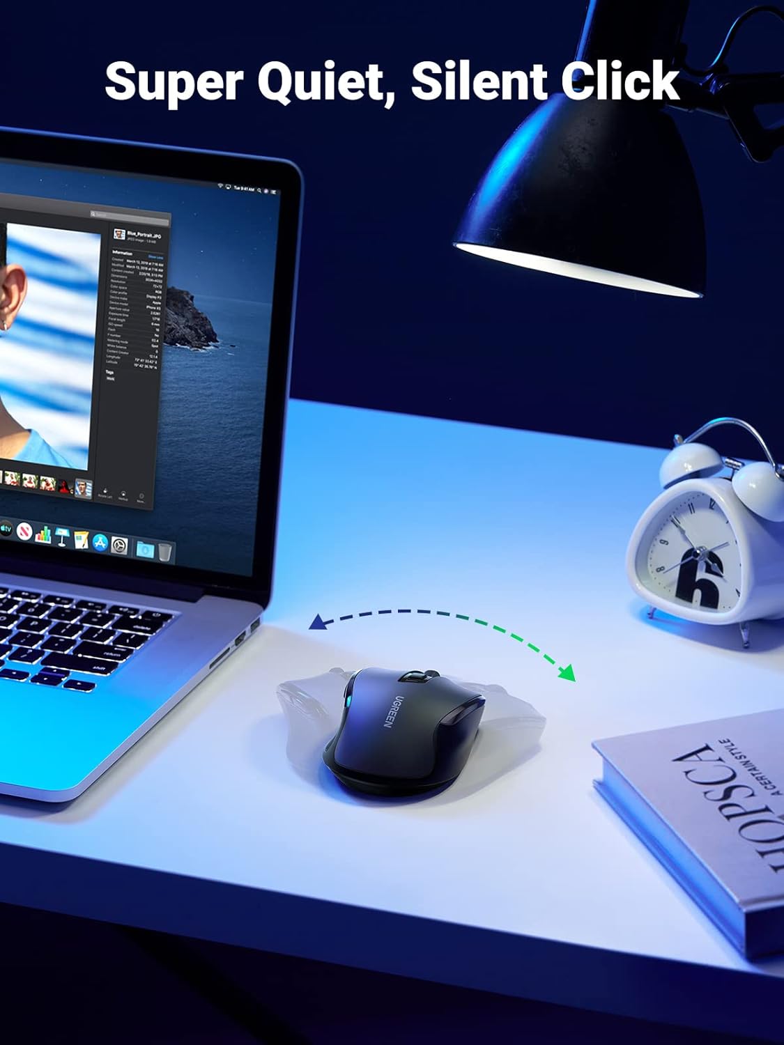 UGREEN 90855 Wireless Mouse 2.4G USB Receiver with Ergonomic Design