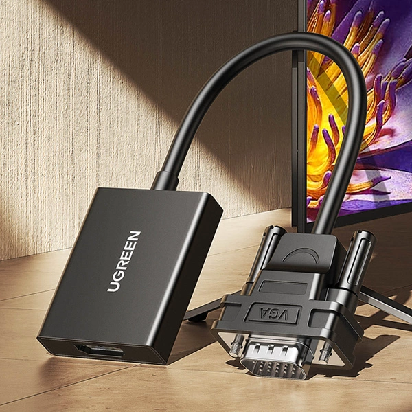 UGREEN 50945 VGA Male to HDMI Female Adapter (Video Audio Synchronization)