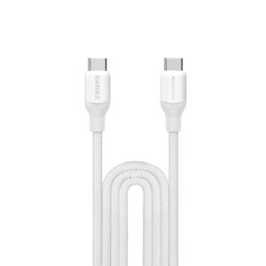 MOMAX 1-Link Flow DC26W 100W USB-C to USB-C PD Fast Charging Cable (3 Meter) White Durable