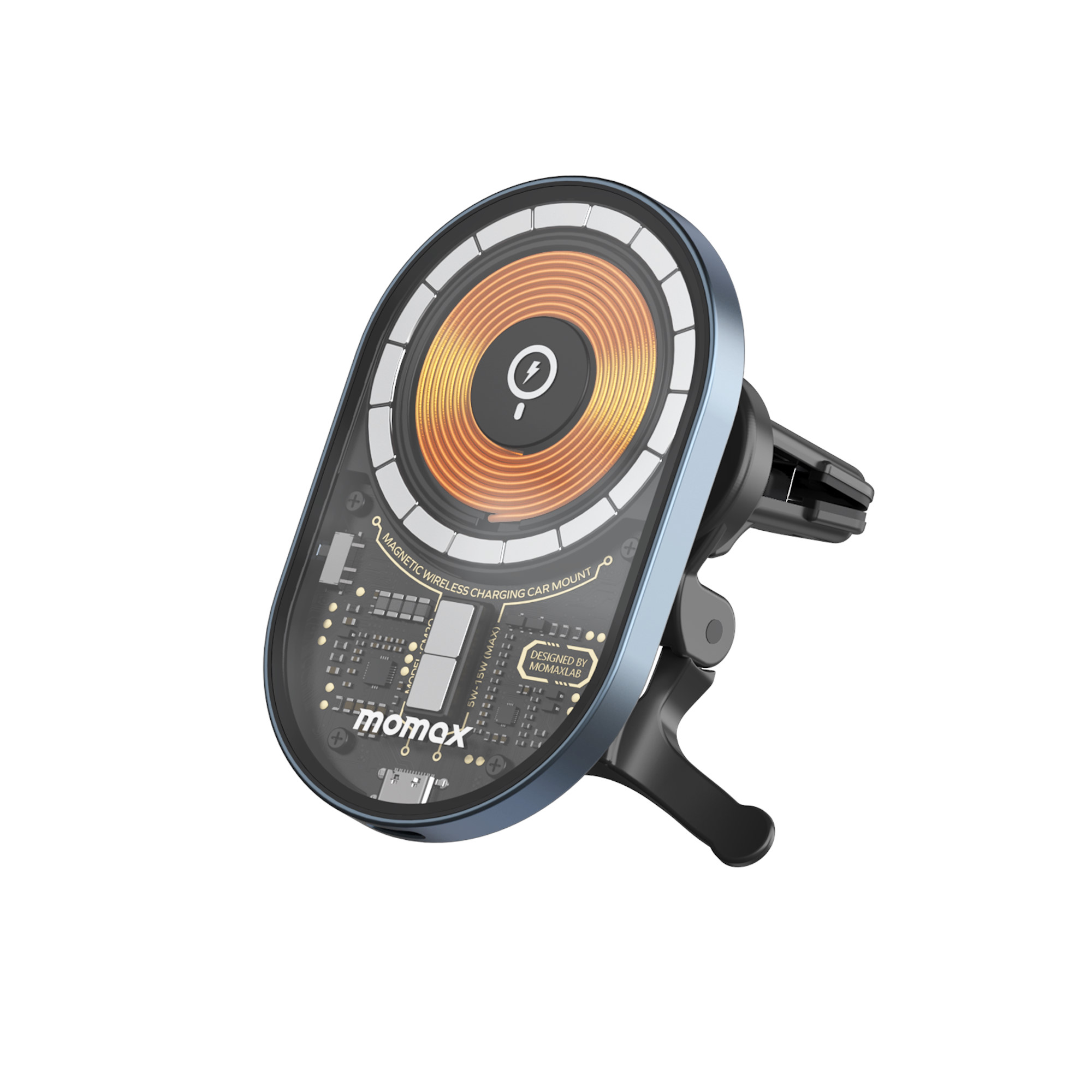 MOMAX CM20E Q.Mag Mount3 15W Magnetic Wireless Charging Car Mount
