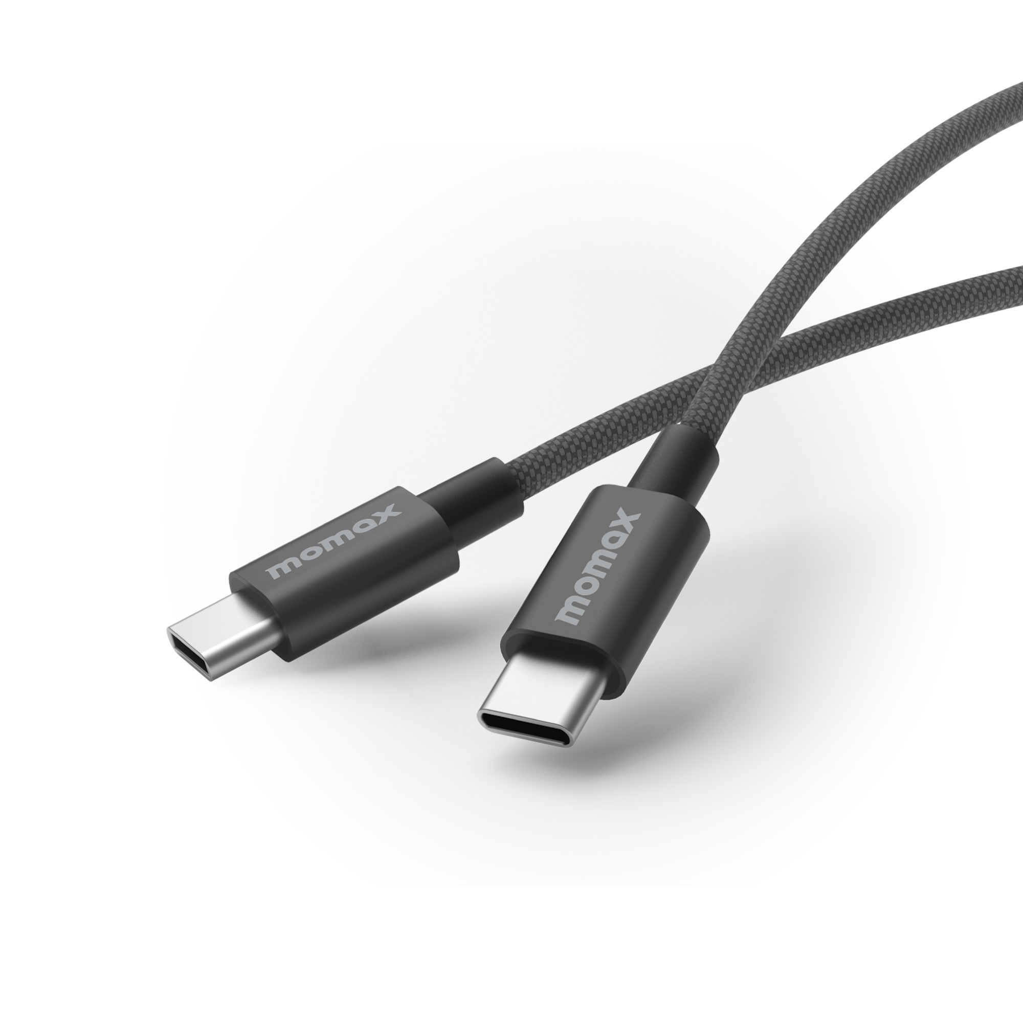 MOMAX DC30D Elite 60W USB-C to USB-C Nylon Braided Cable (1.5 Meter) Black