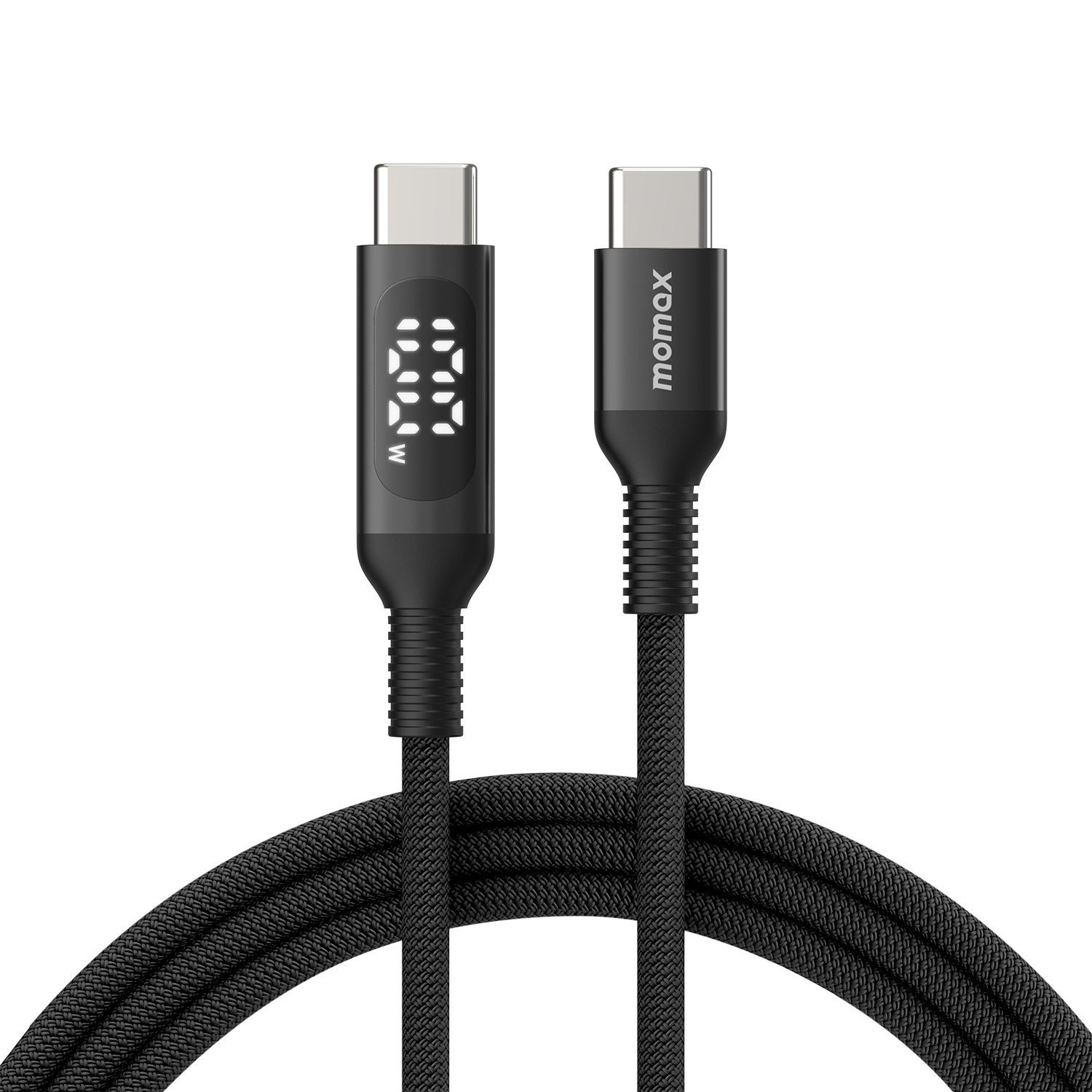 MOMAX ELITELINK DC22D USB-C to USB-C Cable with 100W Power Delivery and LED Display (1.2 Meter)