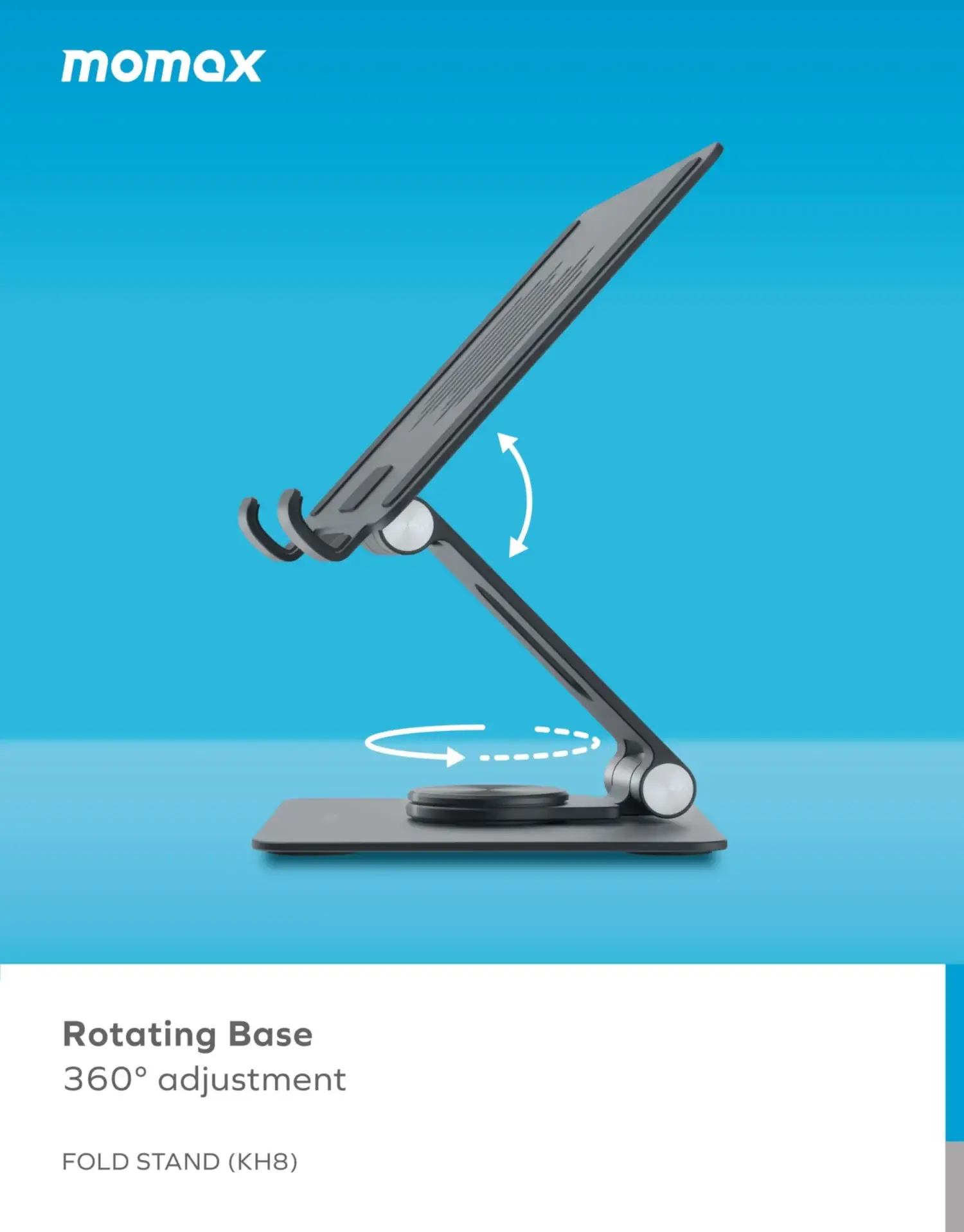 MOMAX KH8E Fold Stand 360 Rotatable Metal Tablet Stand