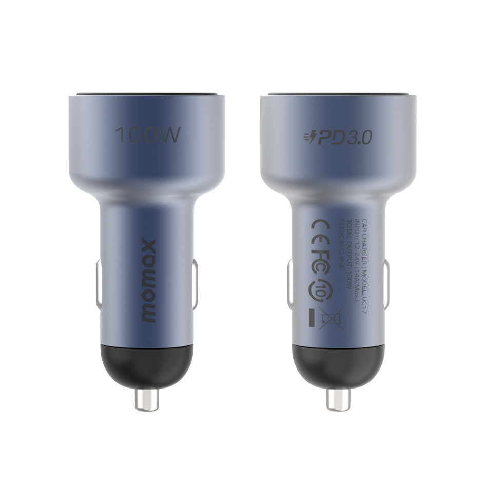 MOMAX MOVE UC17E 100W 3-Port Car Charger