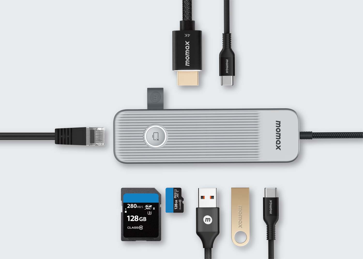 MOMAX OneLink DH18L 8-in-1 Multi-Function USB-C Hub