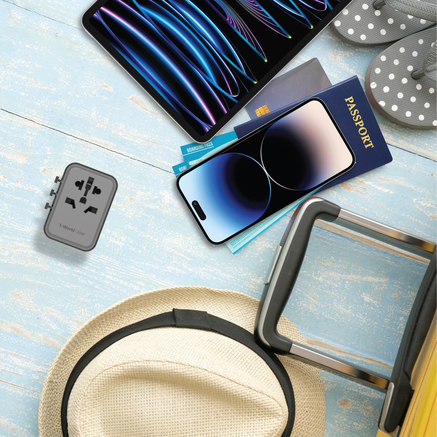 MOMAX UA11D 1-World 20W 3-Port+AC Travel Adapter (2xUSB, 1xUSB-C)