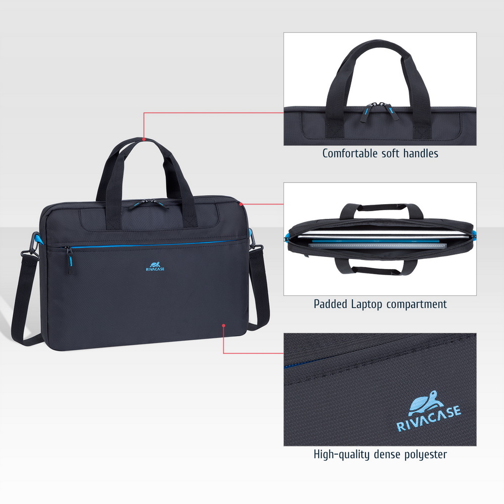 RIVACASE 8037 Black Laptop Bag 15.6 RIVACASE 8037 Black Laptop Bag 15.6