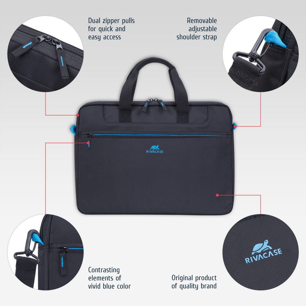 RIVACASE 8037 Black Laptop Bag 15.6 RIVACASE 8037 Black Laptop Bag 15.6
