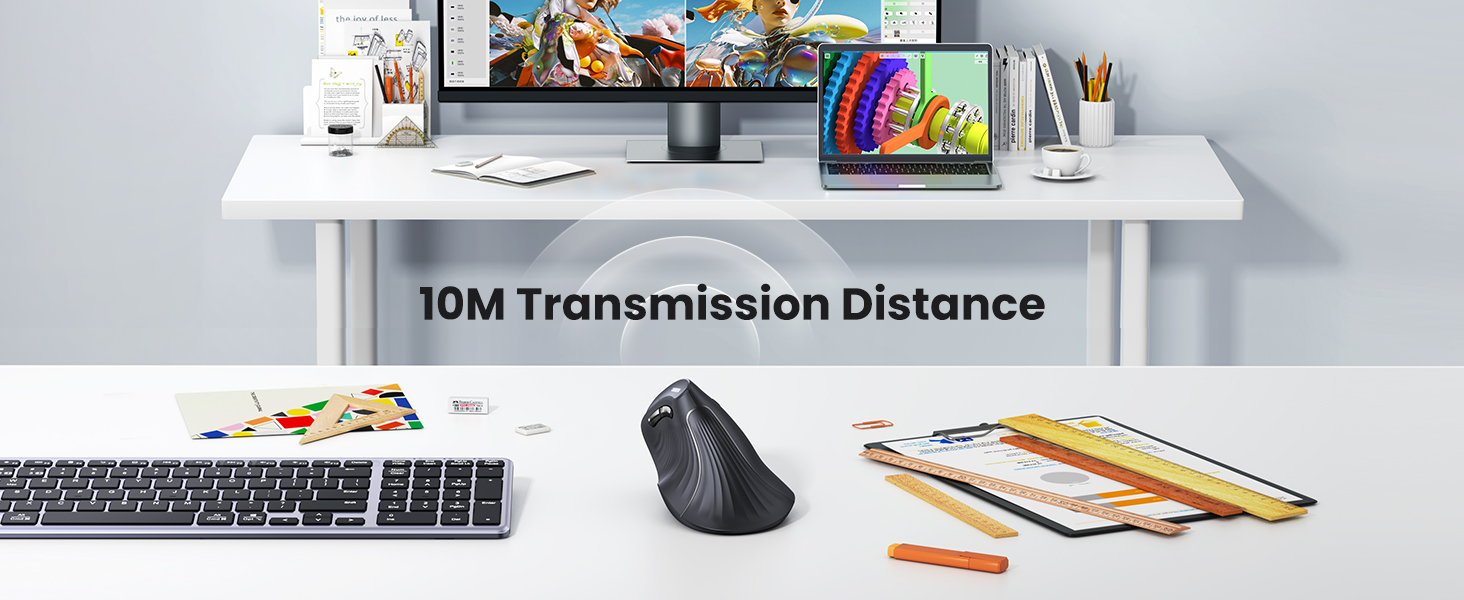 UGREEN 25444 Vertical Mouse Wireless (Bluetooth 5.0+2.4G) 4000 DPI Max Ergonomic Mouse with 5 Buttons UGREEN 25444 Vertical Mouse Wireless (Bluetooth 5.0+2.4G) 4000 DPI Max Ergonomic Mouse with 5 Buttons