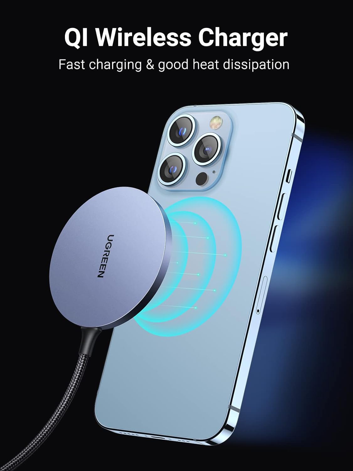 UGREEN 30233 Magnetic Wireless Charger 15W Max Qi