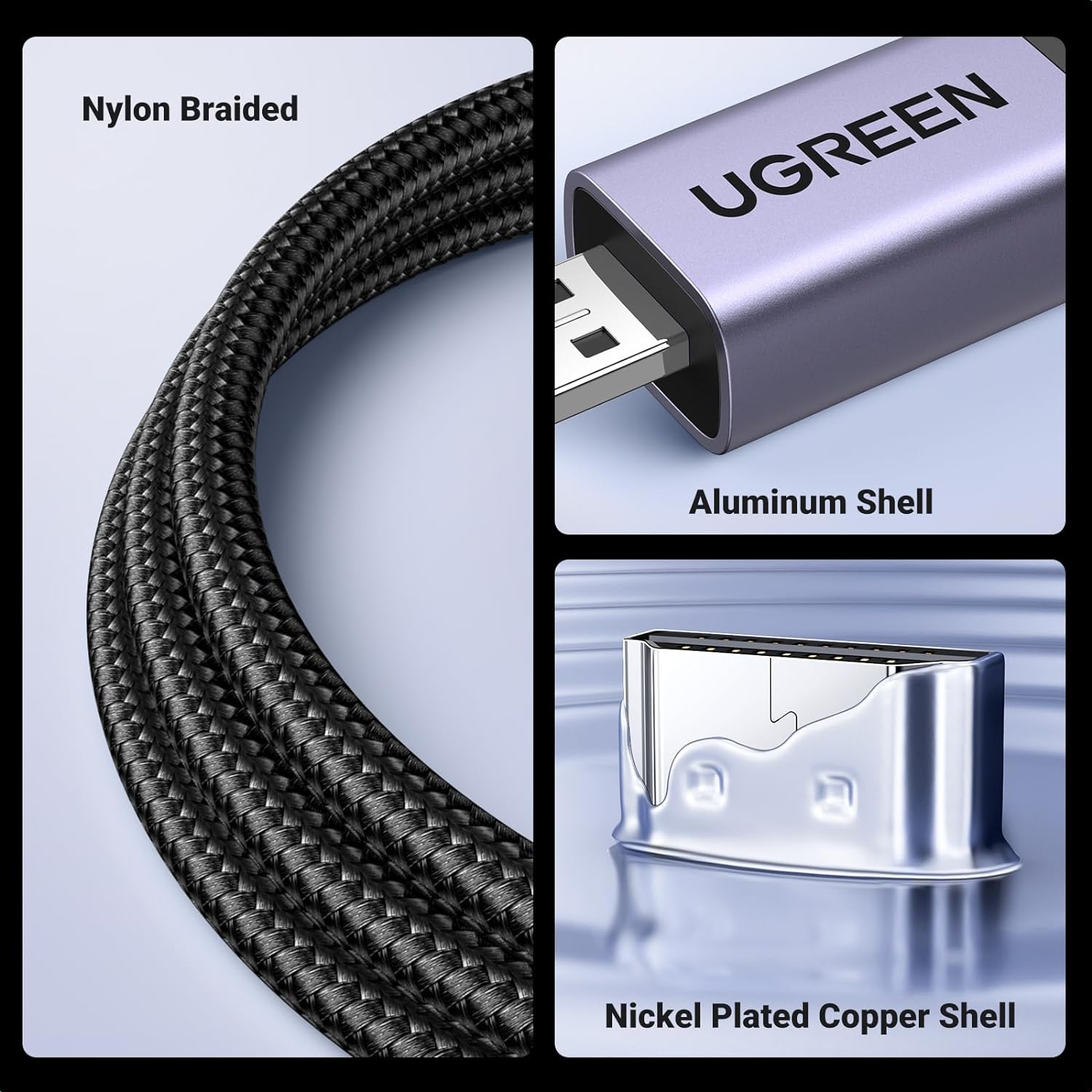 UGREEN 15517 8K Micro HDMI to HDMI Cable (2 Meter) 48Gbps Ultra High Speed, HDR, eARC, Dolby, 8K@60Hz, 4K@120Hz