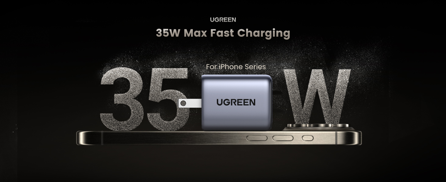 UGREEN 15538 NEXODE USB-C 35W GaN Foldable Fast Charger (Gray) US Plug UGREEN 15538 NEXODE USB-C 35W GaN Foldable Fast Charger (Gray) US Plug