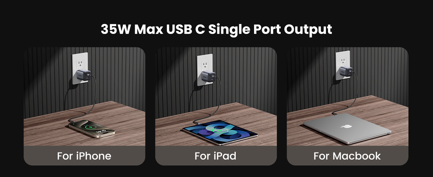 UGREEN 15538 NEXODE USB-C 35W GaN Foldable Fast Charger (Gray) US Plug UGREEN 15538 NEXODE USB-C 35W GaN Foldable Fast Charger (Gray) US Plug
