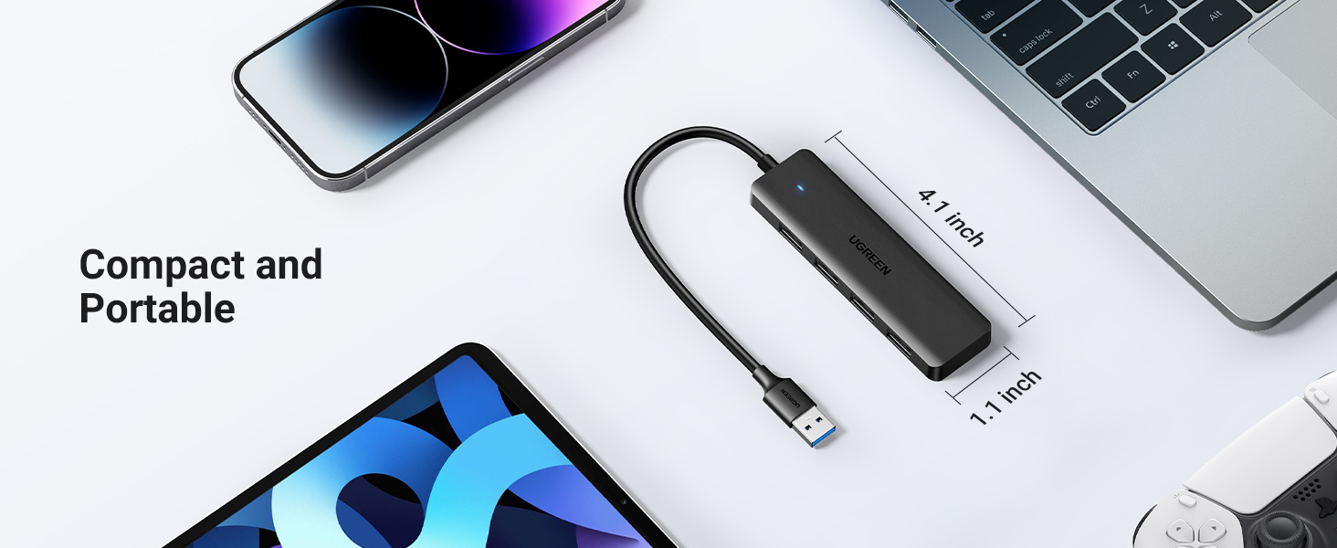 UGREEN 25851 USB 3.0 Hub 4 Ports USB A Splitter Ultra-Slim USB Expander UGREEN 25851 USB 3.0 Hub 4 Ports USB A Splitter Ultra-Slim USB Expander