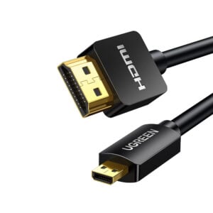 UGREEN 30104 Micro HDMI to HDMI Cable (3 Meter) 4K@60Hz Support 3D HDR ARC Ethernet Audio Return