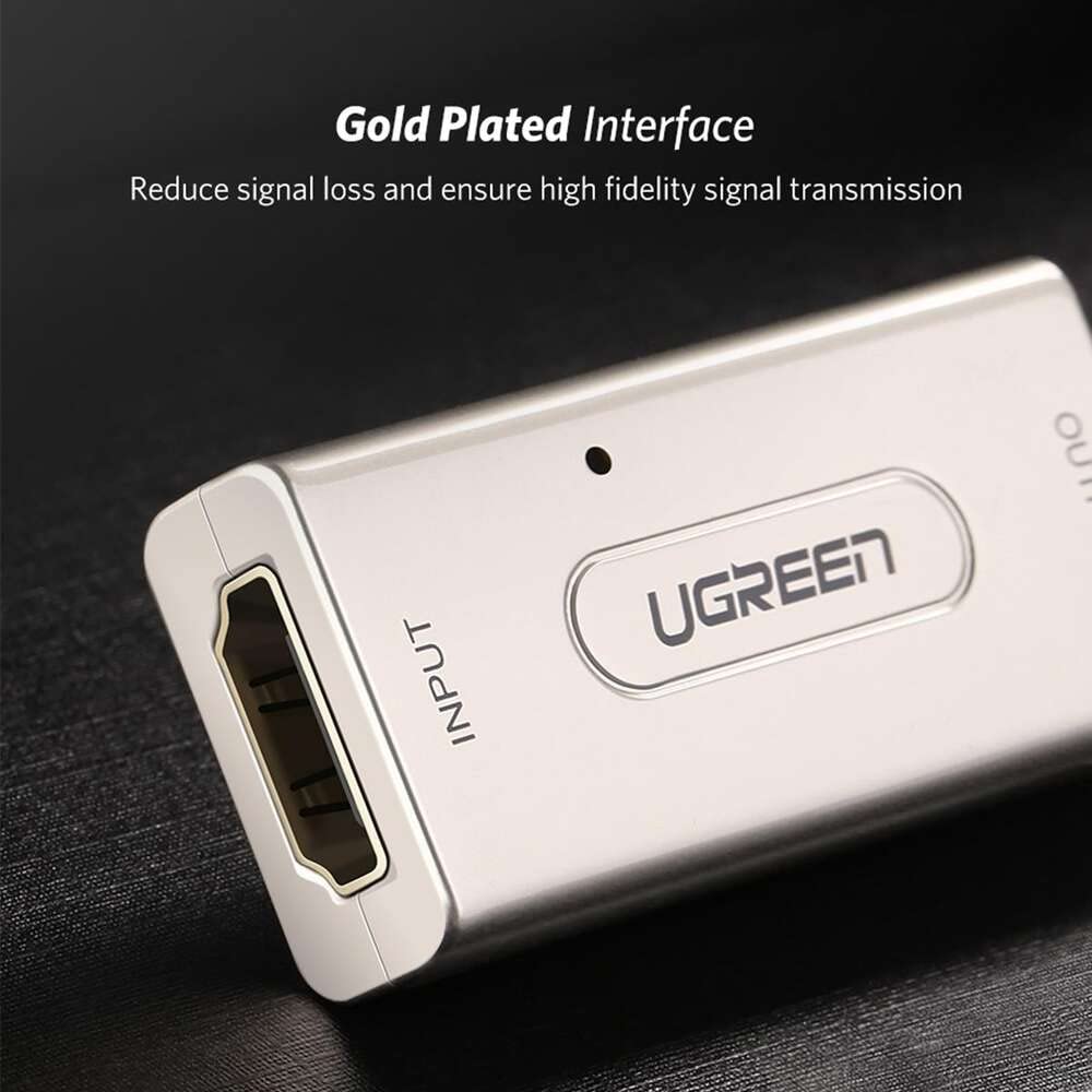 UGREEN 40265 Female HDMI Extender Equalizer Active Repeater Booster for Video and Audio