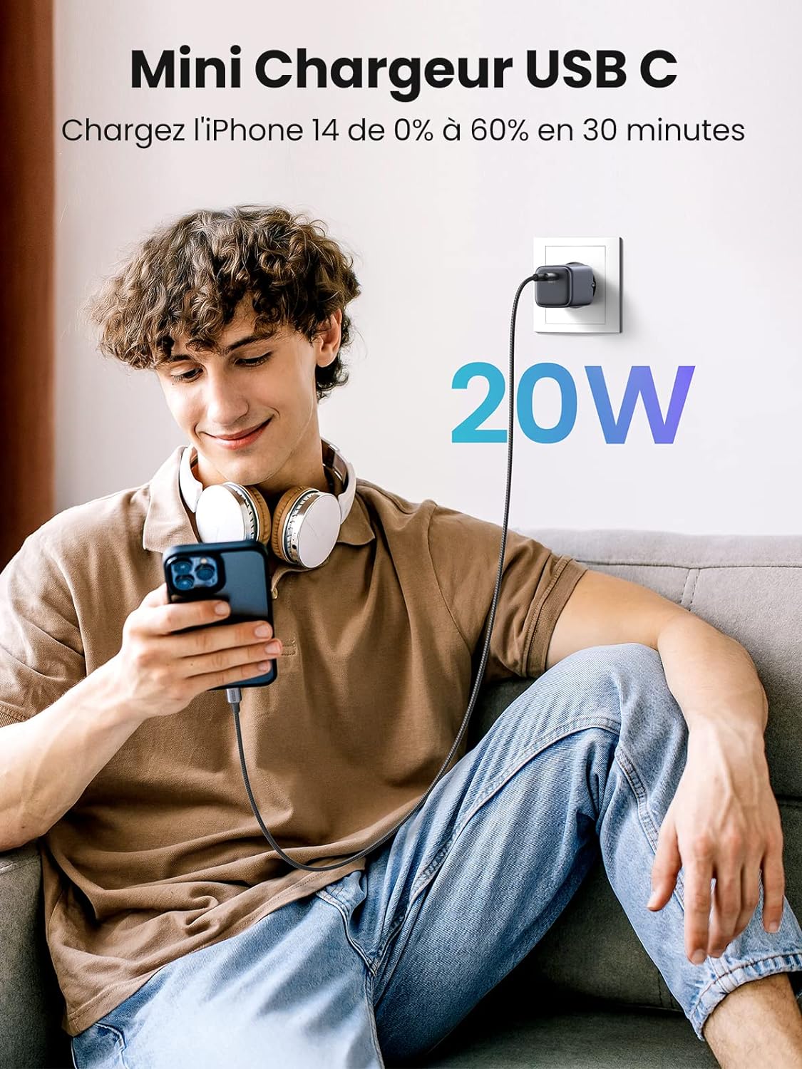 Buy UGREEN 90664 Nexode 20W USB C Foldable GaN Wall Charger (EU Plug) Block Power Adapter for iPhone 17/16/15/14/Pro Max/13/12/SE/11 Online in Pakistan - UGREEN PK