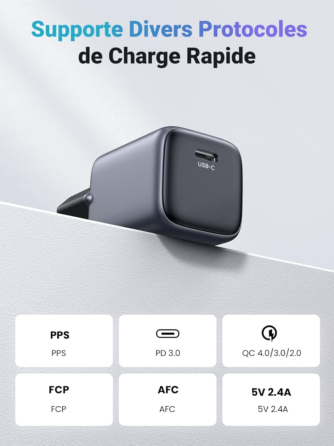 Buy UGREEN 90664 Nexode 20W USB C Foldable GaN Wall Charger (EU Plug) Block Power Adapter for iPhone 17/16/15/14/Pro Max/13/12/SE/11 Online in Pakistan - UGREEN PK