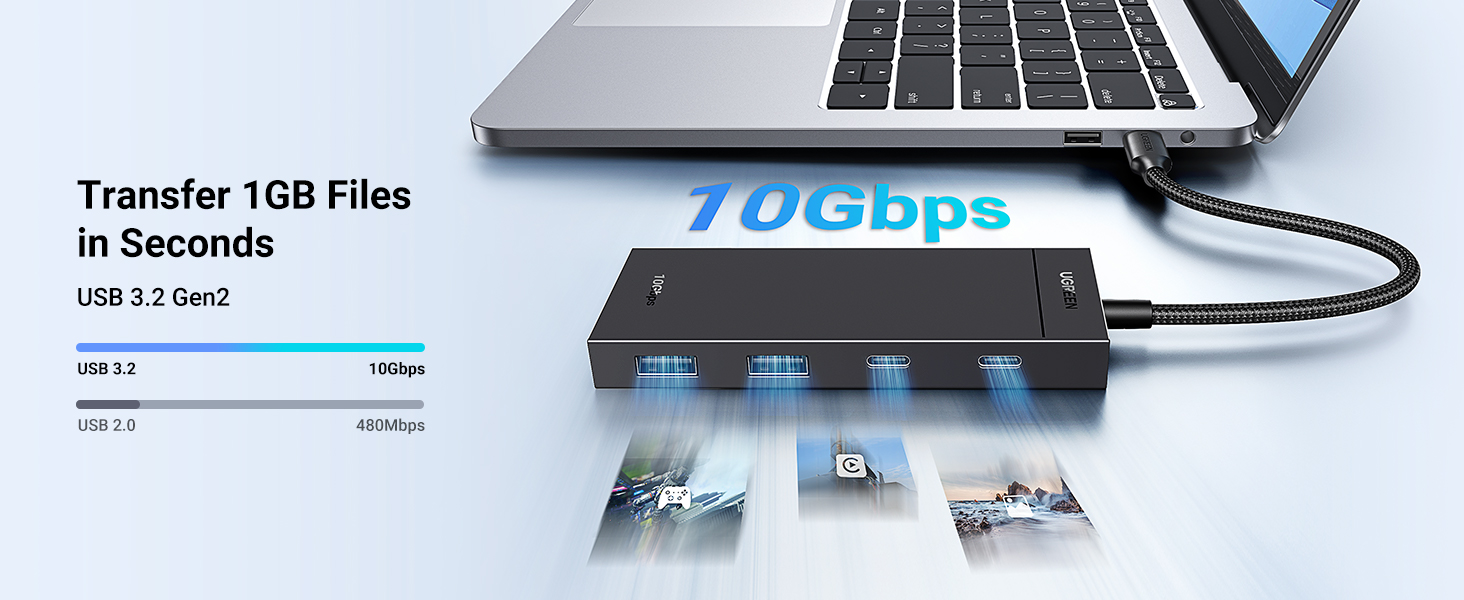 UGREEN 35583 10Gbps 4-in-1 USB 3.2 Adapter Gen 2 with 2 USB-C 3.2 and 2 USB-A 3.2 UGREEN 35583 10Gbps 4-in-1 USB 3.2 Adapter Gen 2 with 2 USB-C 3.2 and 2 USB-A 3.2