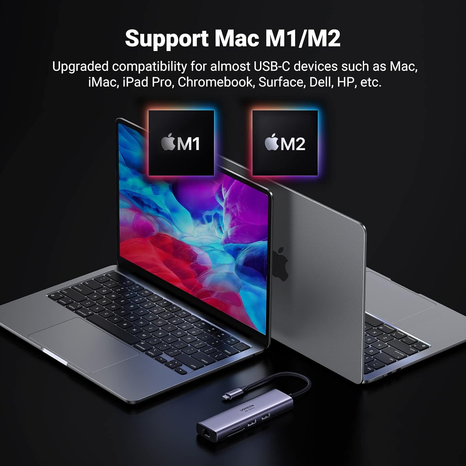 UGREEN 60515 Revodok 7-in-1 HDMI 4K@60Hz USB C Hub