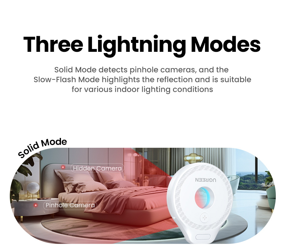 UGREEN 35579 Camera Lens Detector Portable Anti-Peeping Protection UGREEN 35579 Camera Lens Detector Portable Anti-Peeping Protection