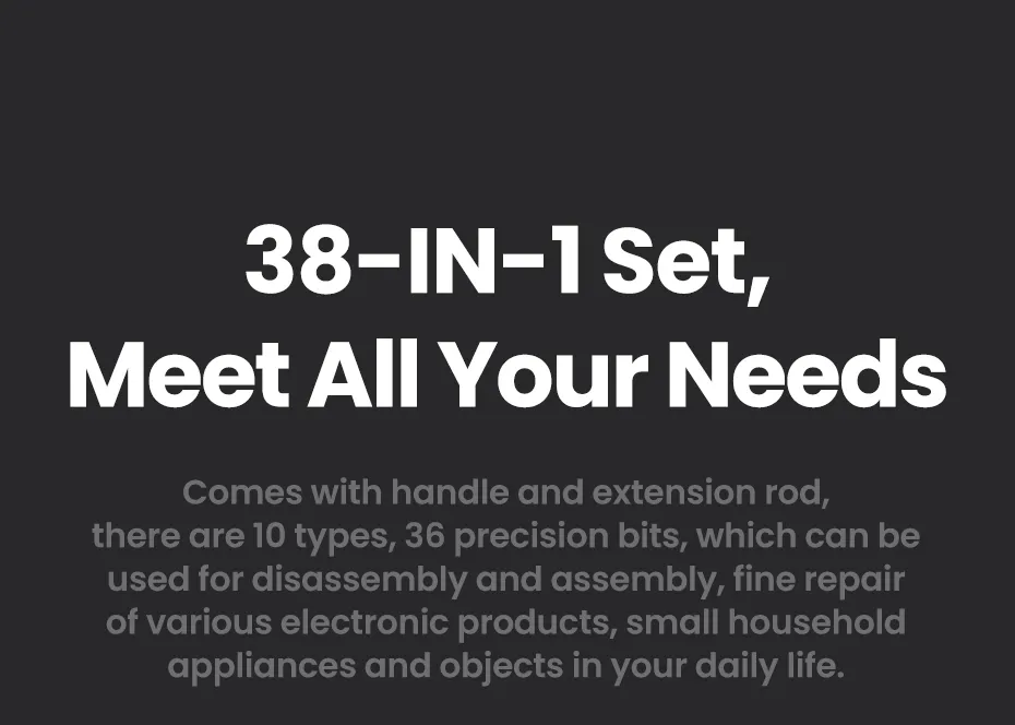 UGREEN 15354 Universal 38-in-1 Precision Magnetic Screwdriver Set with Slotted & Hex Bits UGREEN 15354 Universal 38-in-1 Precision Magnetic Screwdriver Set with Slotted & Hex Bits