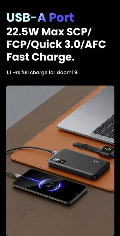 UGREEN 25742 Power Bank 10000mAh 22.5W PD 3.0 Fast Charging Battery iPhone 16/15 /14/13