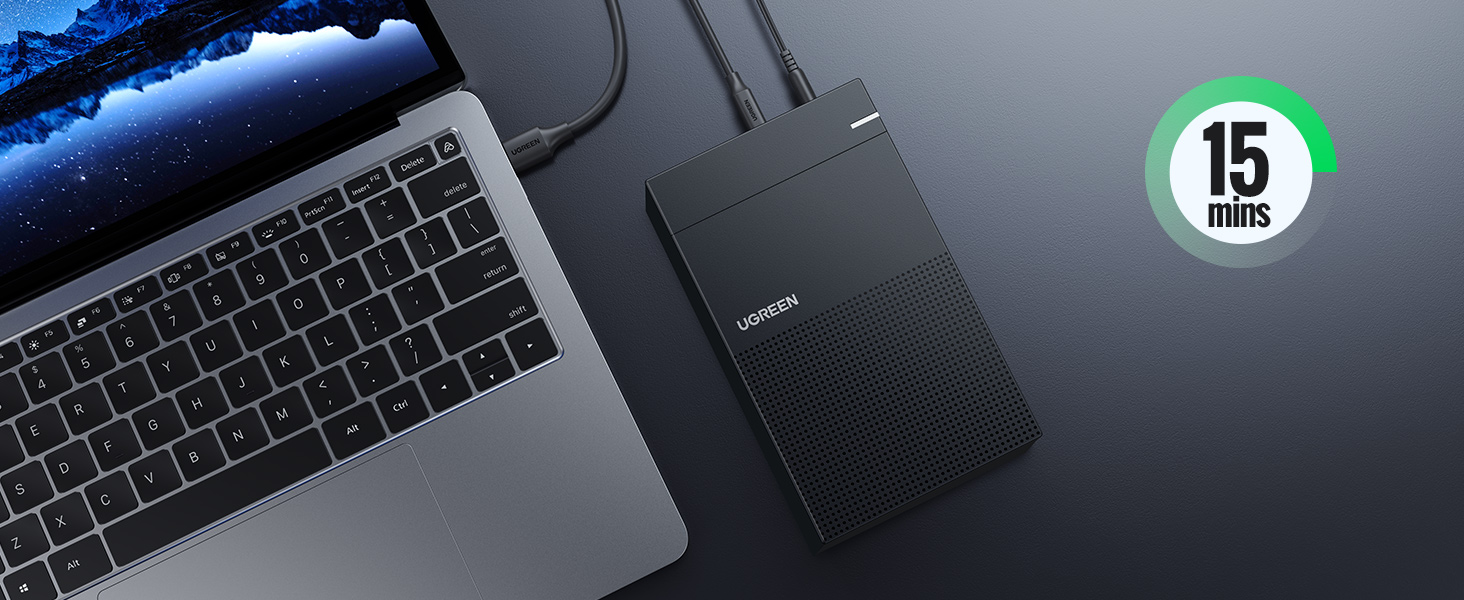 UGREEN 70337 3.5 Inch USB 3.0 SATA Hard Drive Enclosure Maximum 20TB Drives with Power Supply UGREEN 70337 3.5 Inch USB 3.0 SATA Hard Drive Enclosure Maximum 20TB Drives with Power Supply